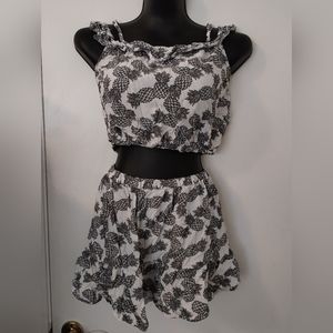 Children's Place Pineapple Skirt Set Girls Size XL 14‎